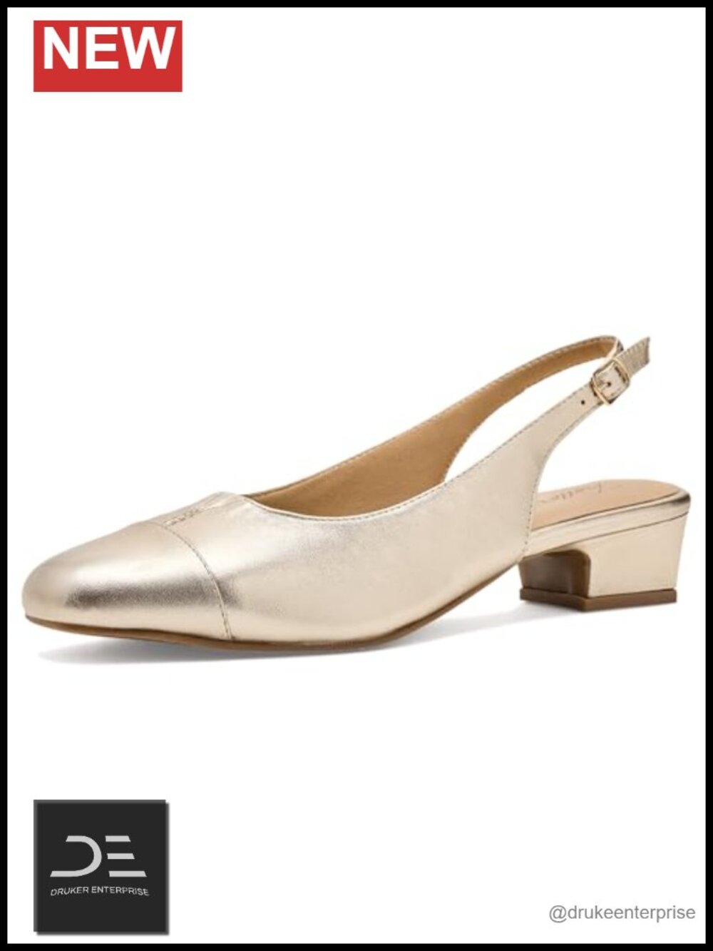 Trotters Women's D'Orsay Pump - Leather Slingback Heels, Slip Resistant,